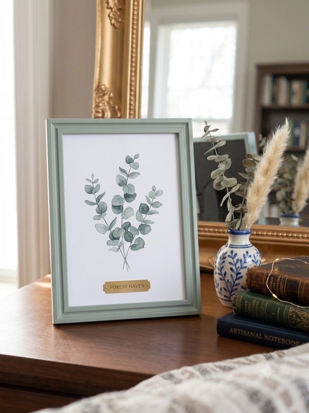 Room Essentials Two 5x7 Light Sage Green Picture Frame - Brand New